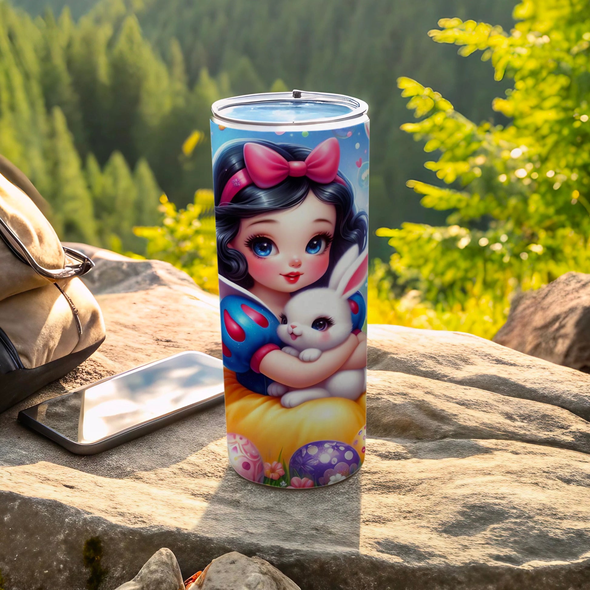 Snow White Princess Rabbit Easter Egg Design Drink Tumbler product type