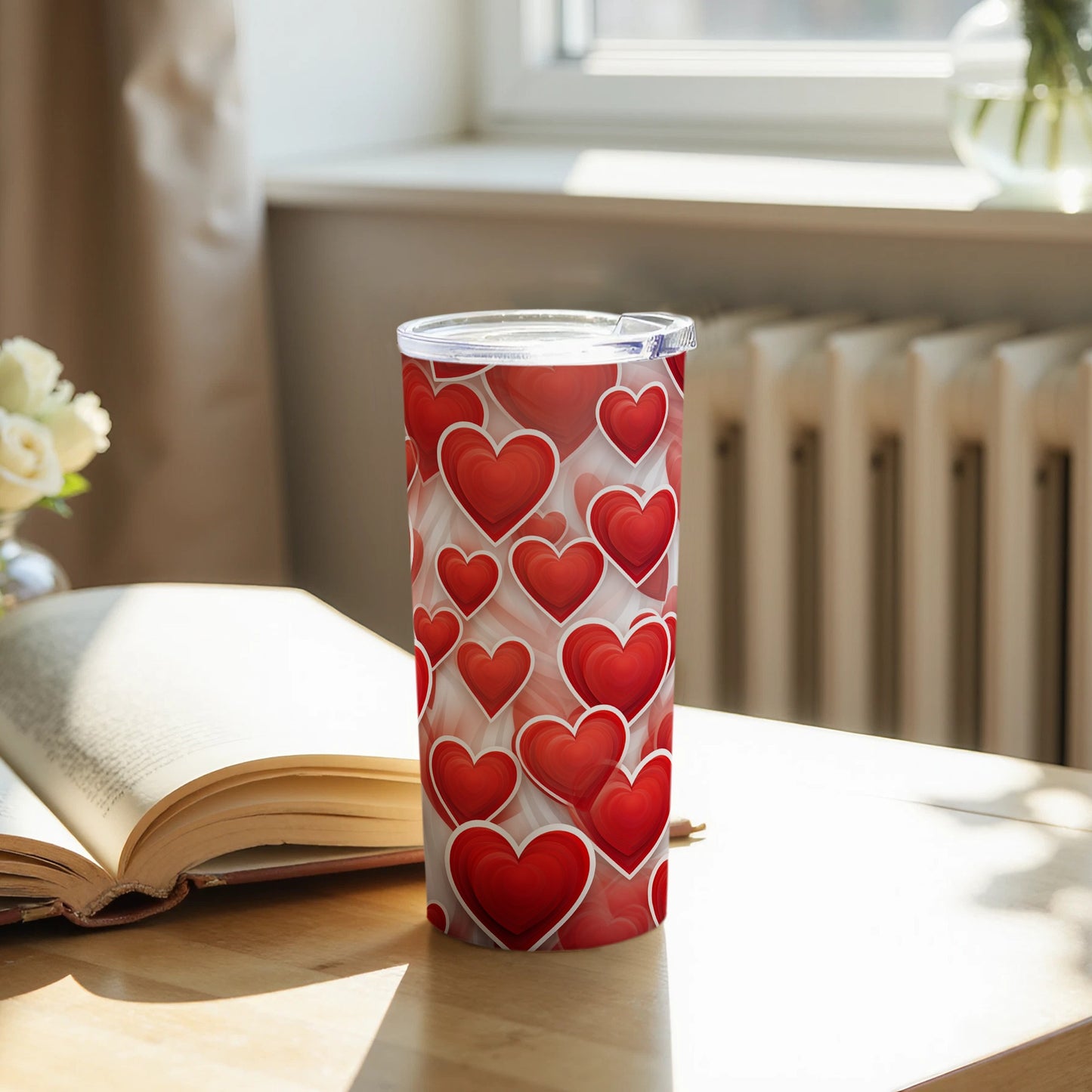 Stunning Heart Pattern Tumbler for Your Daily Use
