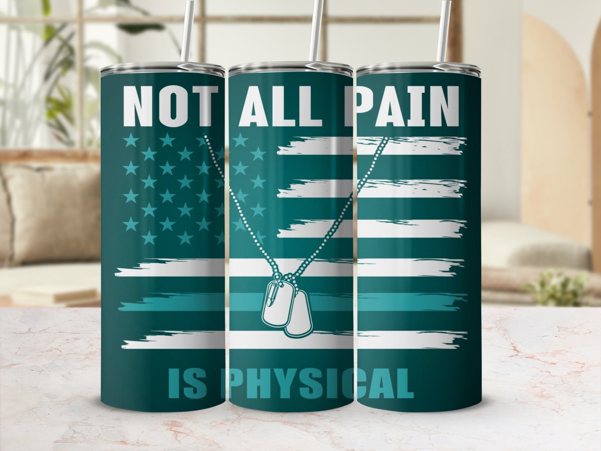 Not All Pain Is Physical Inspirational Tumbler