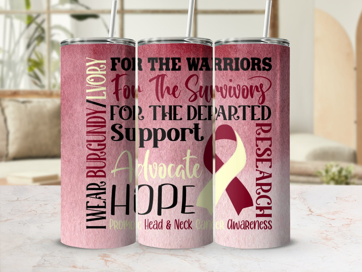 Advocate Hope Head Neck Cancer Awareness Tumbler