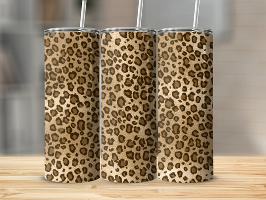 Leopard Print Insulated Tumbler Stainless Steel Cup