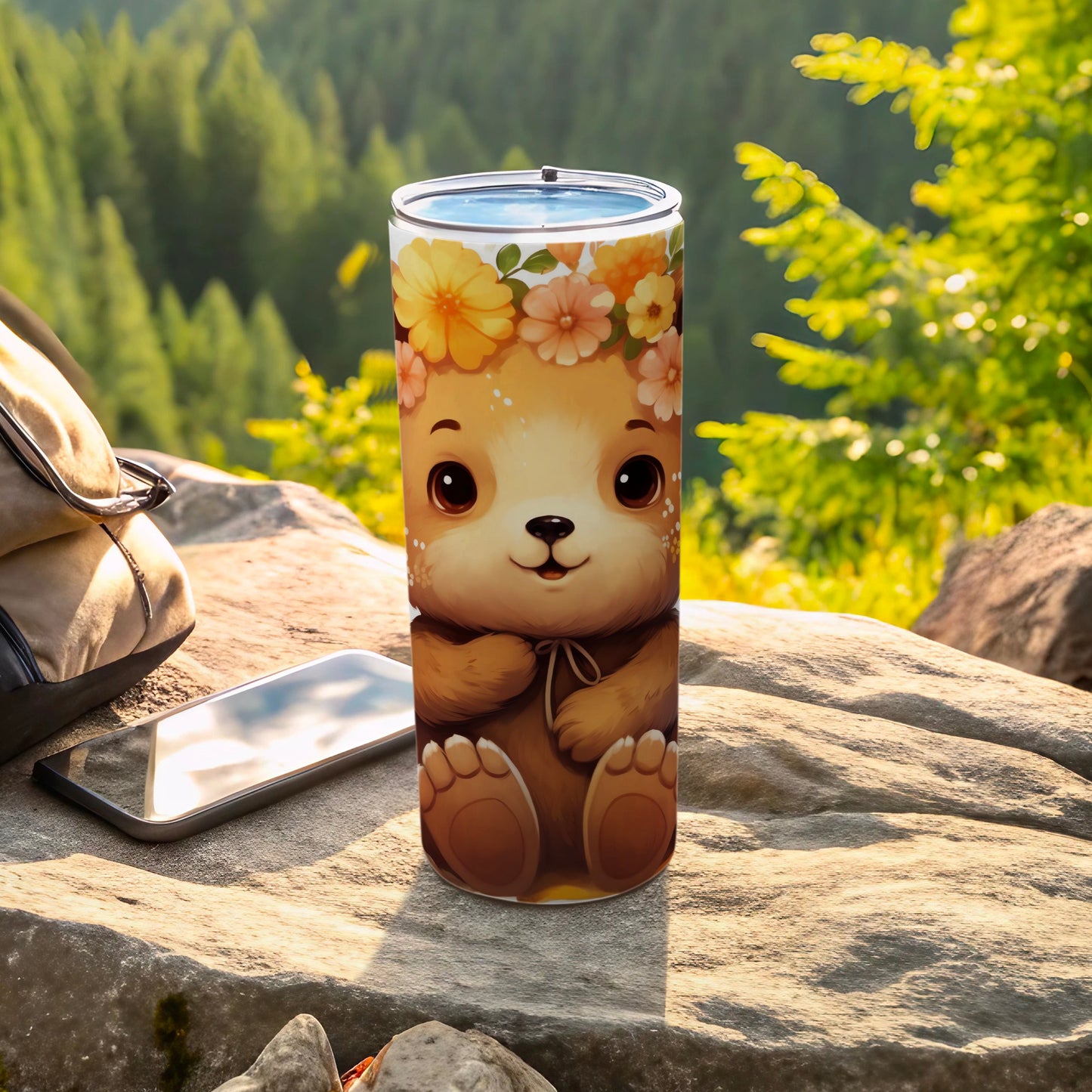 Adorable Woodland Bear Bloom Headpiece Tumbler product type
Tumbler
Bear
Cute
Floral
Cartoon
Animal
Drinkware
Beverage
Flower
Woodland
Nature
Sweet
Charming
Gift
Kawaii
Travel
Outdoor
Character
Unique
Design