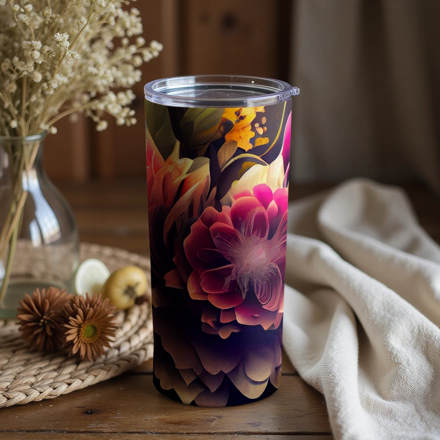 Floral Fantasy High Quality Insulated Tumbler Cup