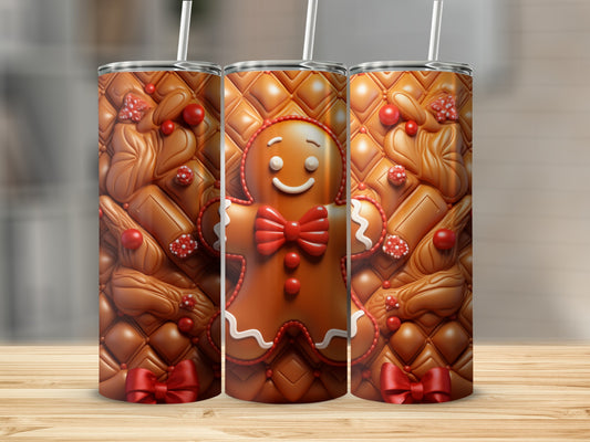 Festive Gingerbread Design Insulated Tumbler