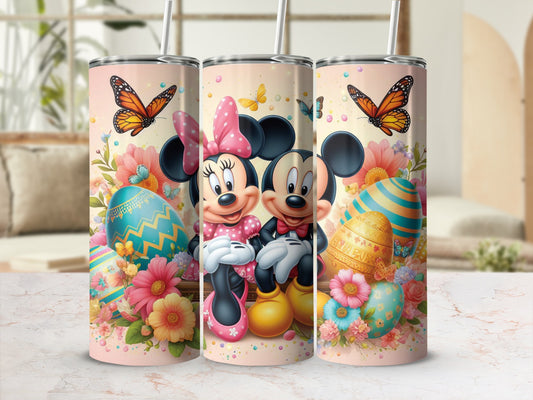 Mickey Minnie Easter Eggs Butterflies Flowers Tumbler product type