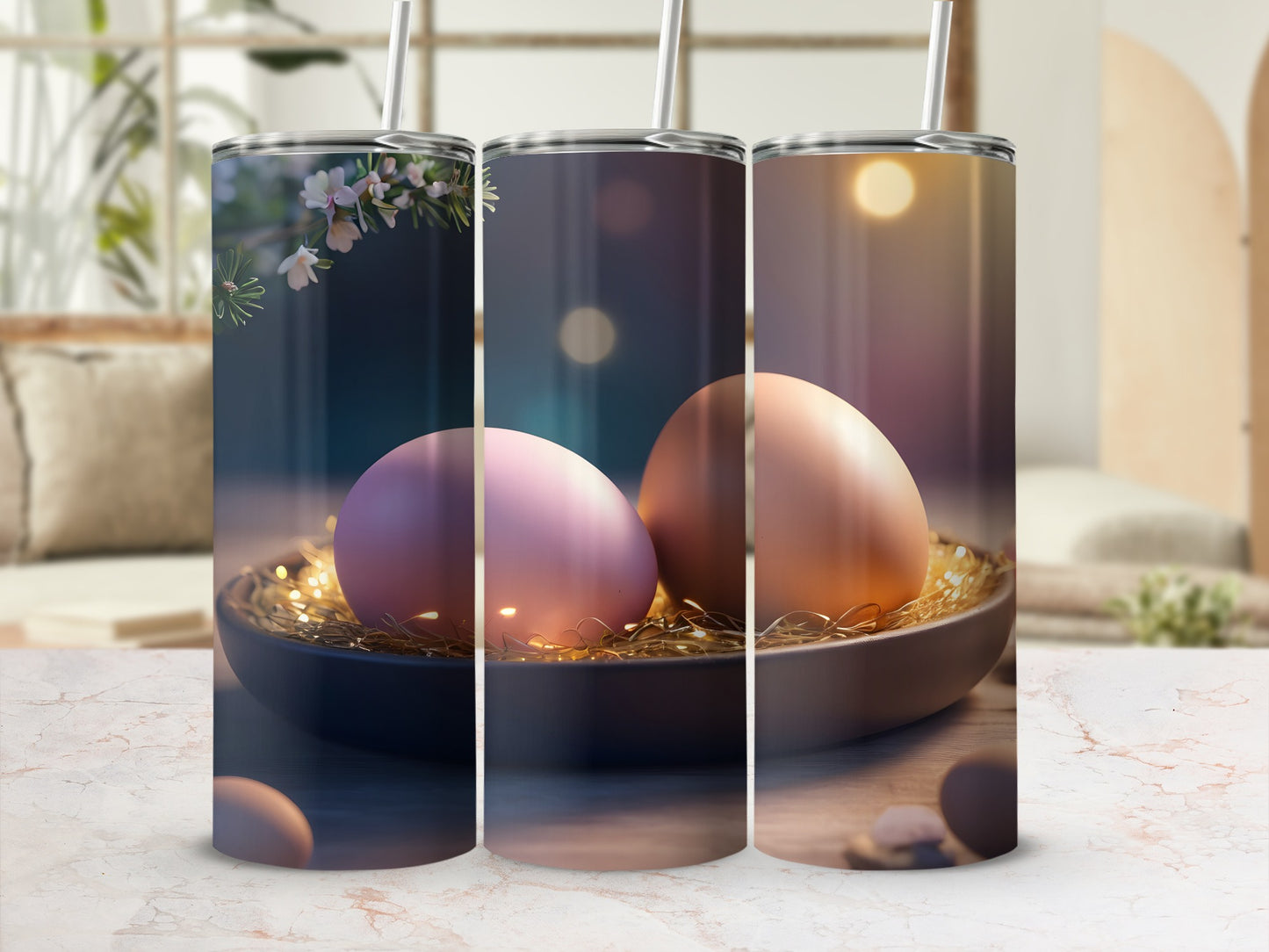 Easter Spring Eggs Fairy Lights Tumbler Design product type