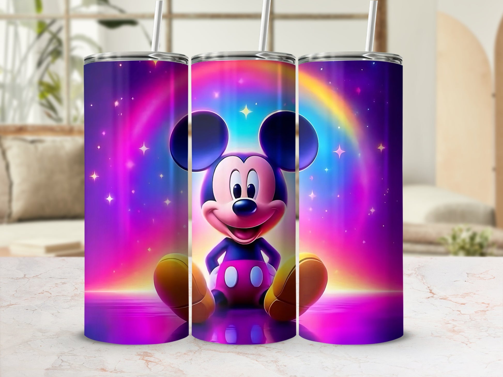 Vibrant Gradient and Mouse Character Design Tumbler