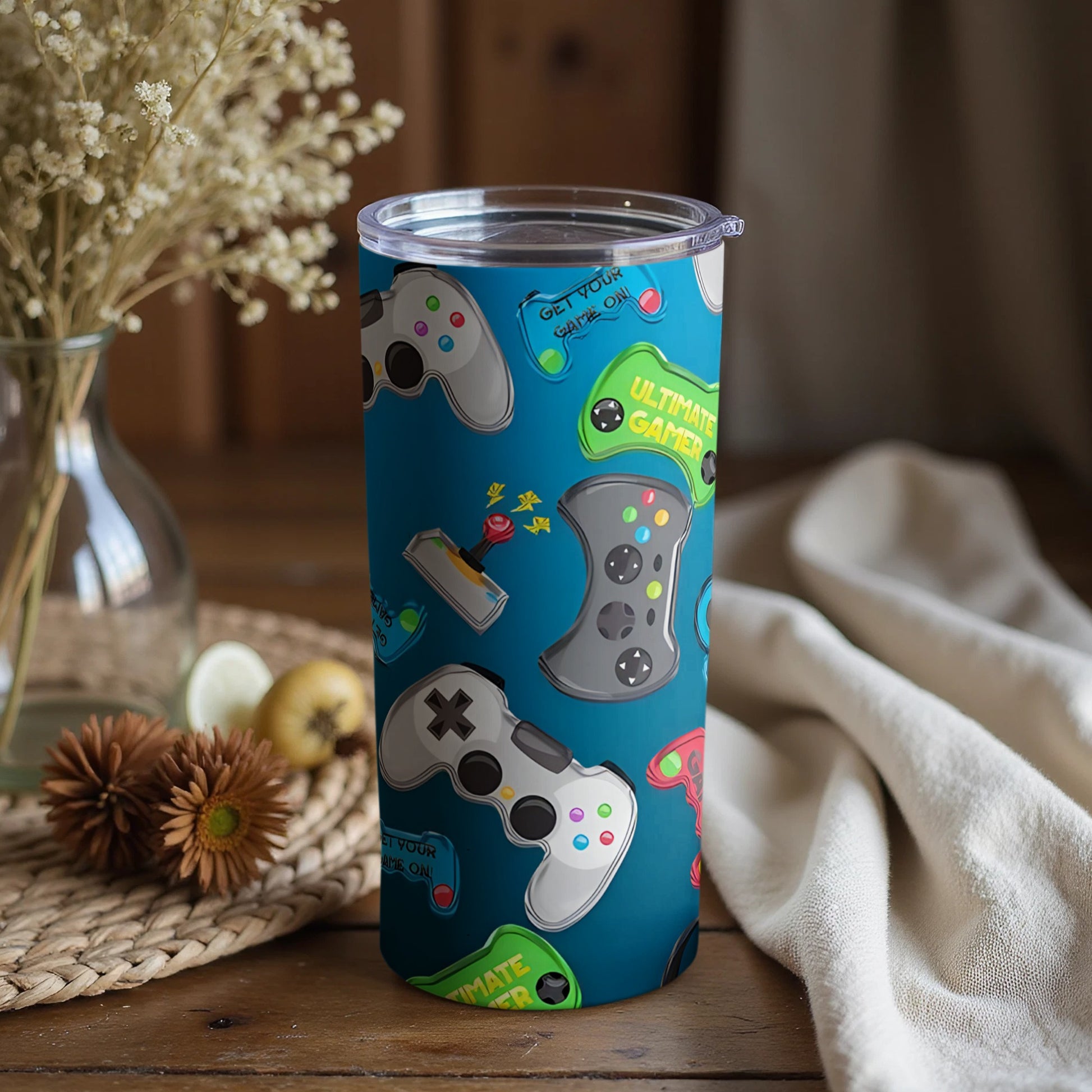 Colorful Gaming Controllers Design Tumbler