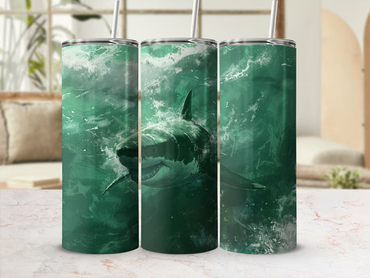 Ocean Predator Shark Deep Green Water Design product type