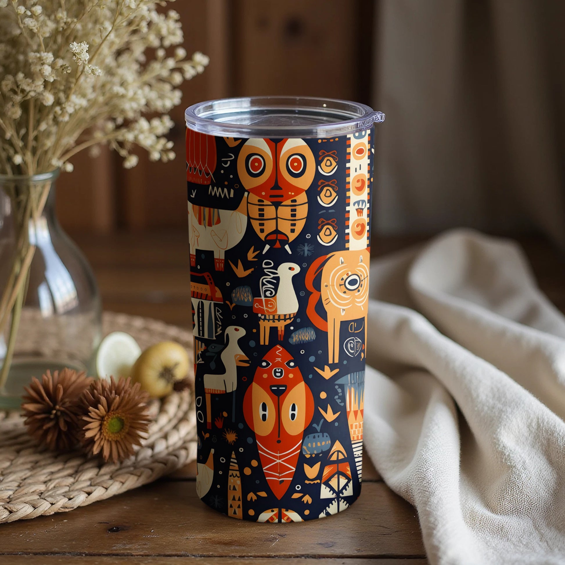 Colorful Modern Art Design Travel Mug