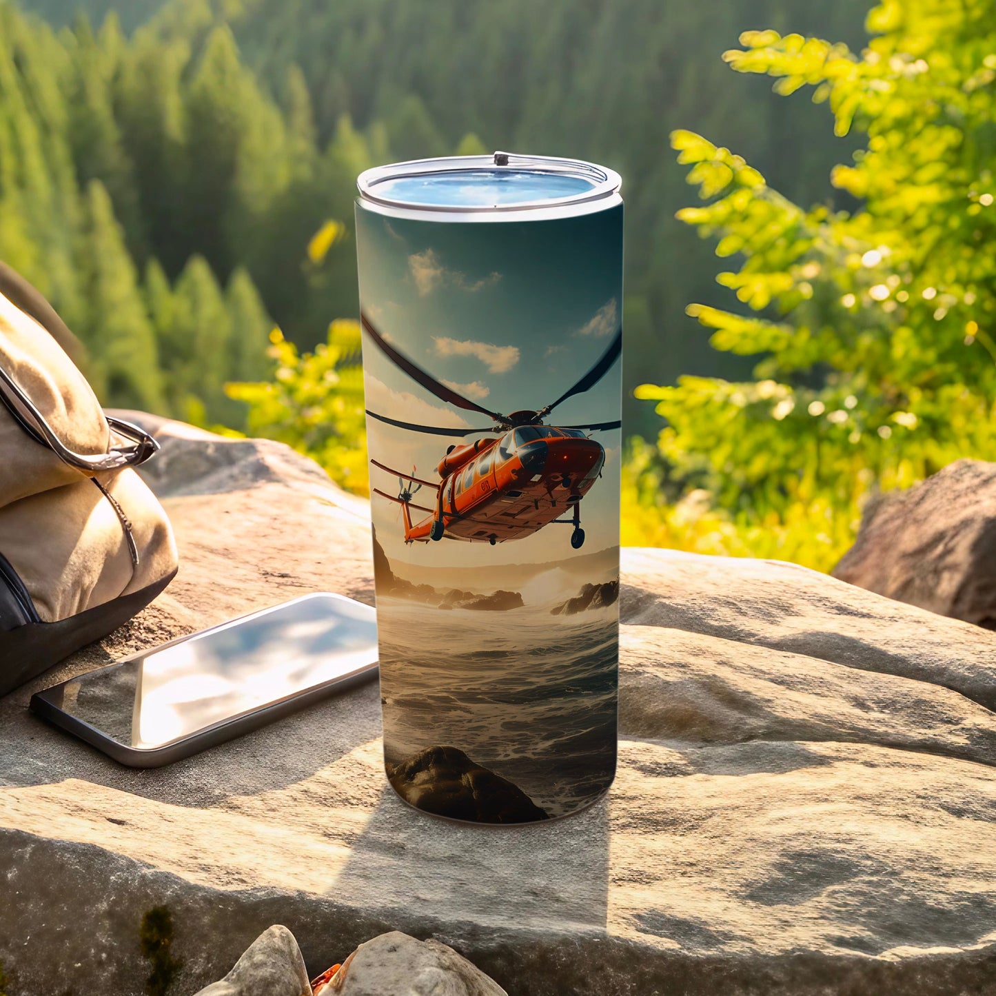 Orange Rescue Helicopter Rough Ocean Scene Tumbler product type
helicopter
rescue helicopter
chopper
aircraft
aviation
rotorcraft
ocean
sea
waves
stormy
coast
coastal
rugged landscape
nature
adventure
outdoors
tumbler
travel mug
drinkware
insulated cup