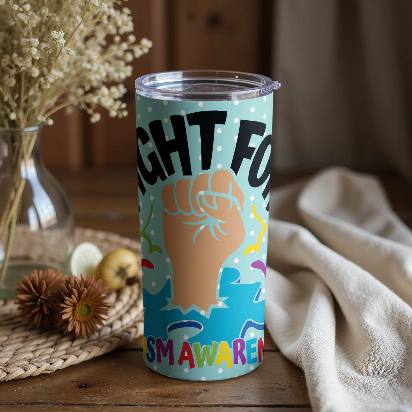 Fight For Autism Awareness Tumbler