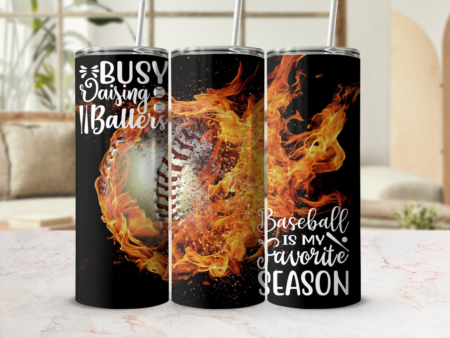 Busy Raising Ballers Baseball is My Favorite Season Tumbler