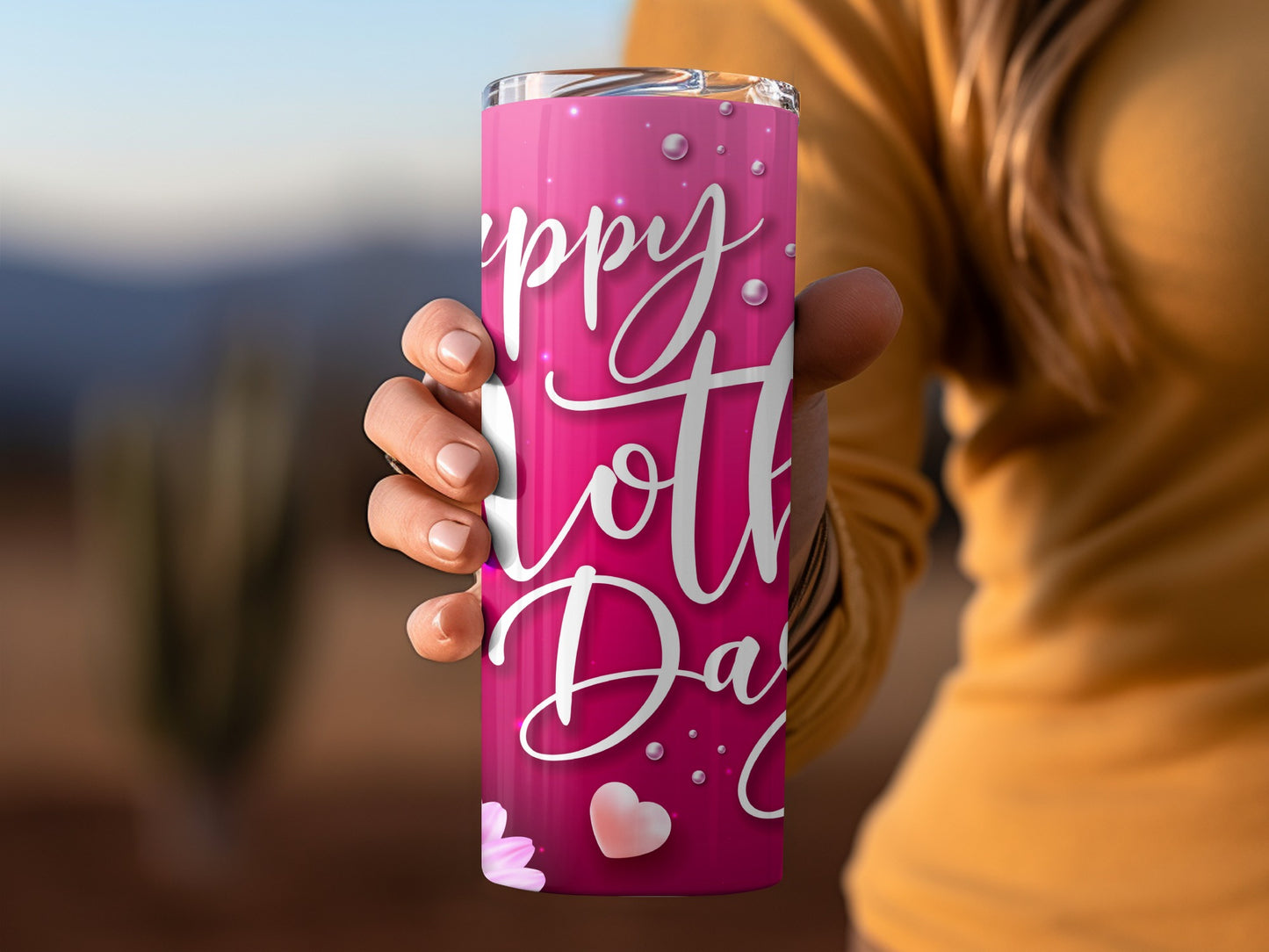 Happy Mother's Day Pink Tumbler Travel Mug