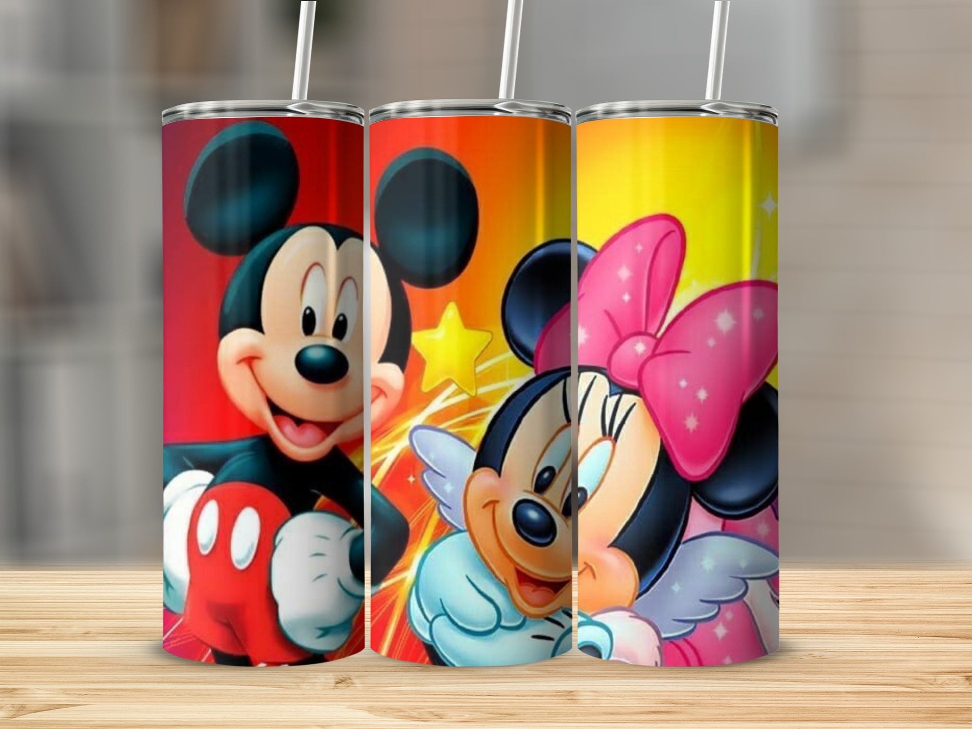 Mickey and Minnie Mouse Colorful Drinkware Set