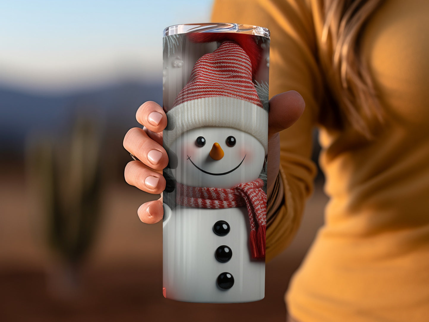 Festive Snowman Design Insulated Tumbler Product