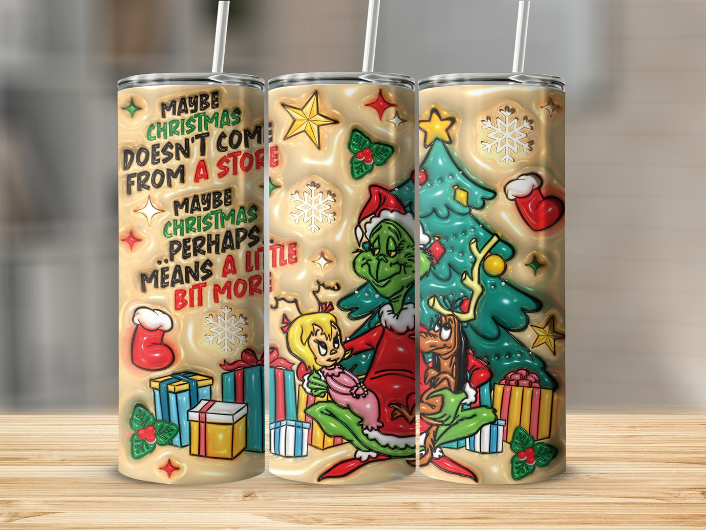 Grinch Maybe Christmas Means A Little Bit More Tumbler