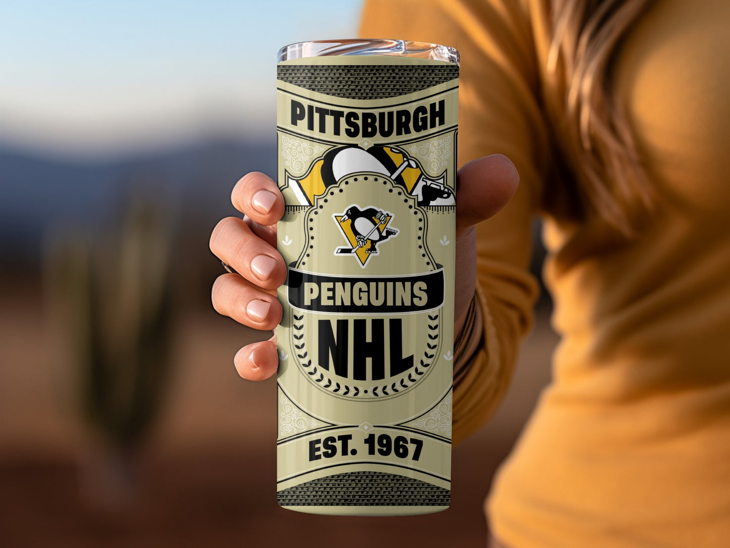 Pittsburgh Penguins NHL Established 1967 Design Tumbler