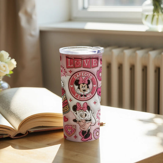 Cute Minnie Themed Love Travel Tumbler
