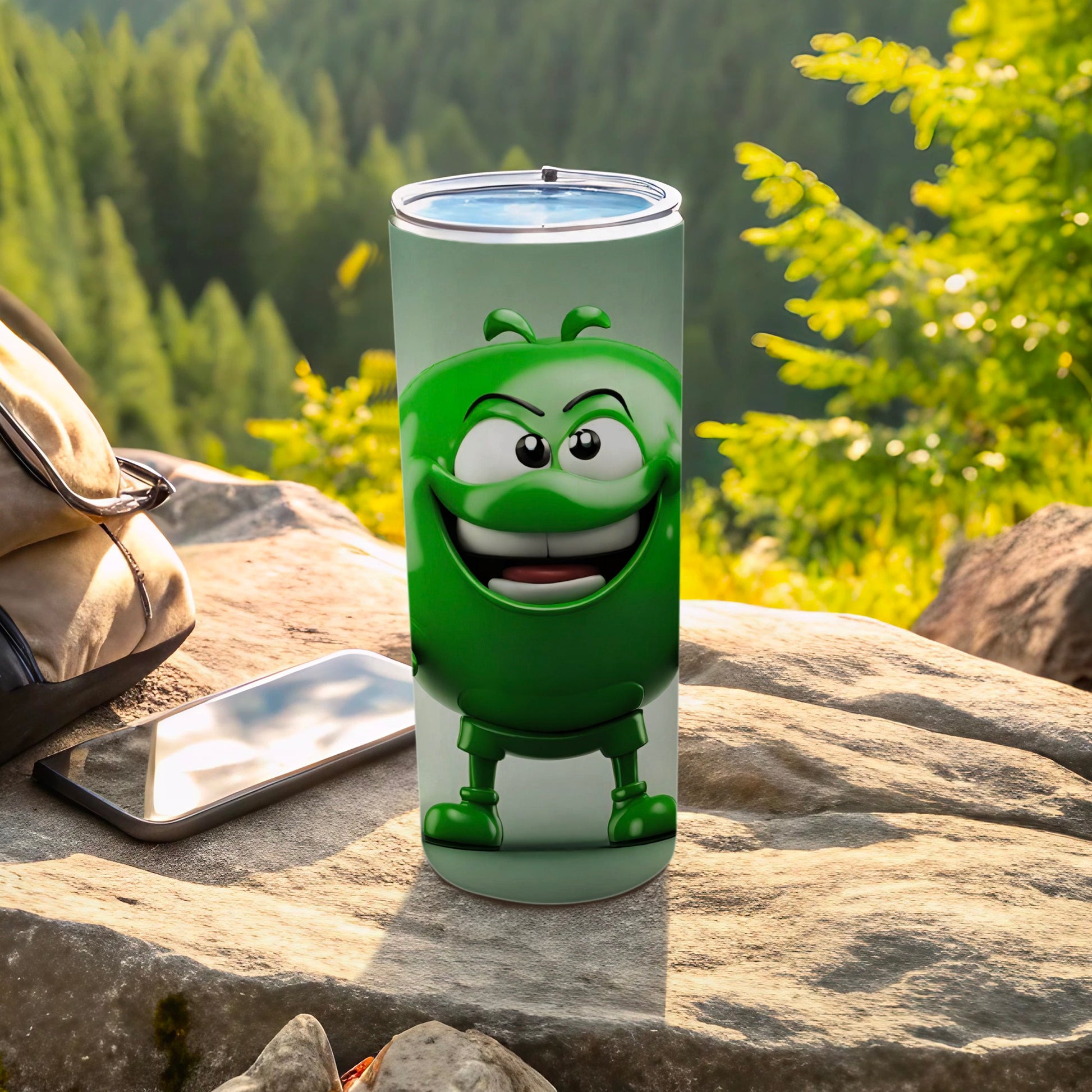 Green Cartoon Character Insulated Beverage Tumbler