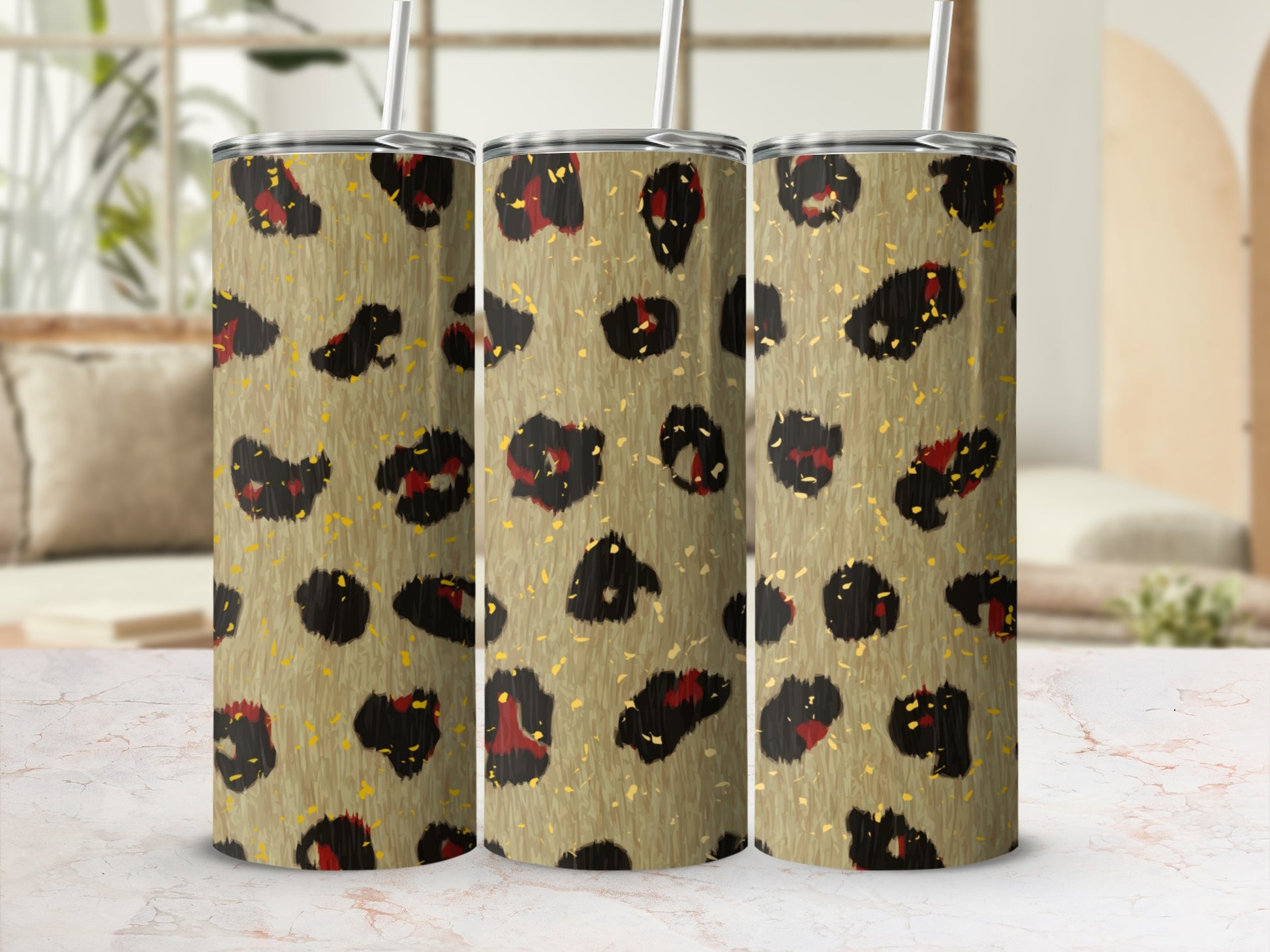 Leopard Print Stainless Steel Tumbler product