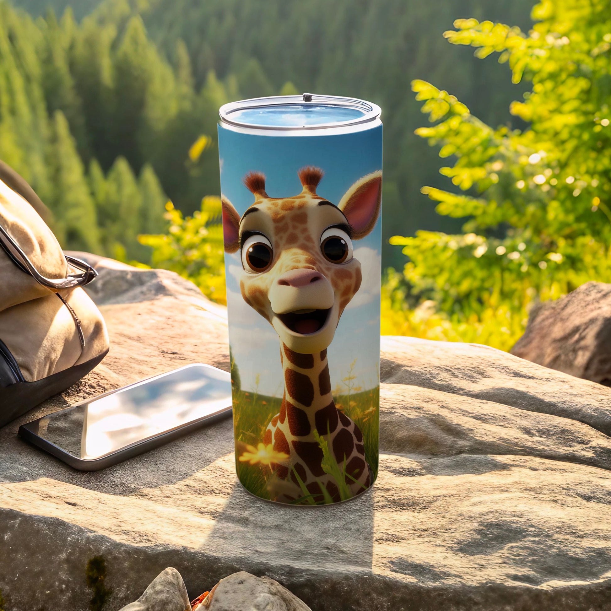 Cute Giraffe Design Insulated Tumbler Travel Mug