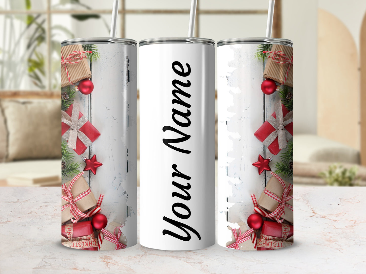 Personalized Christmas Gift Design Tumbler