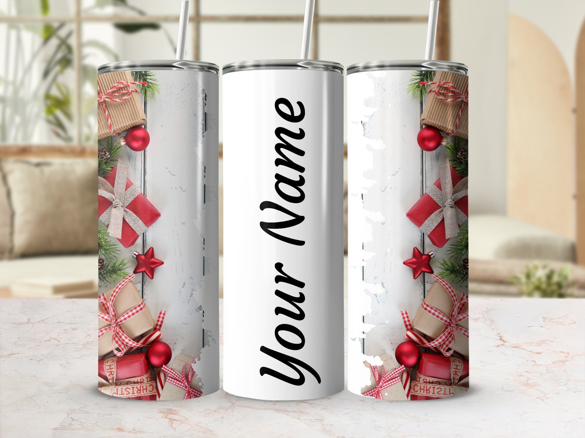 Personalized Christmas Gift Design Tumbler