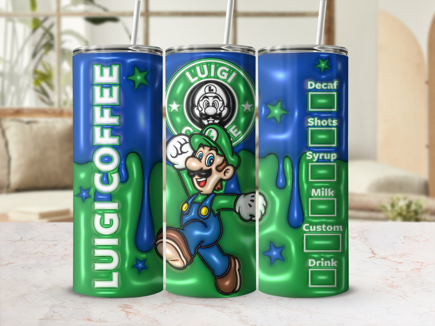 Luigi Coffee Design Insulated Tumbler with Straw