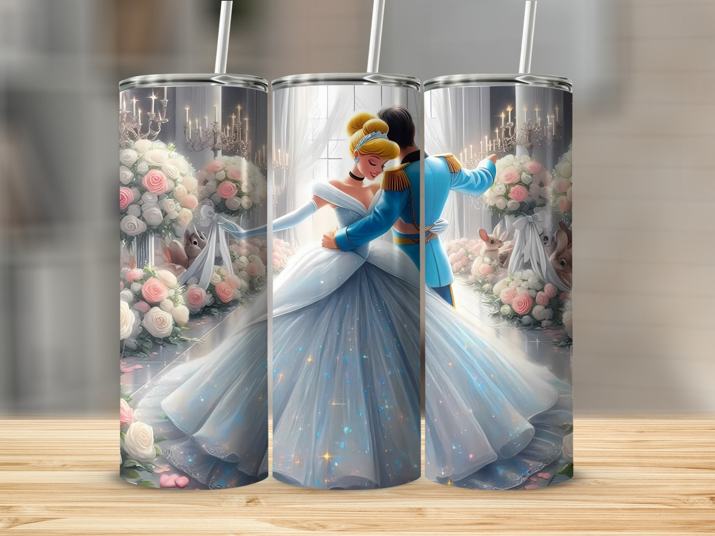 Cinderella and Prince Charming Fairy Tale Tumbler