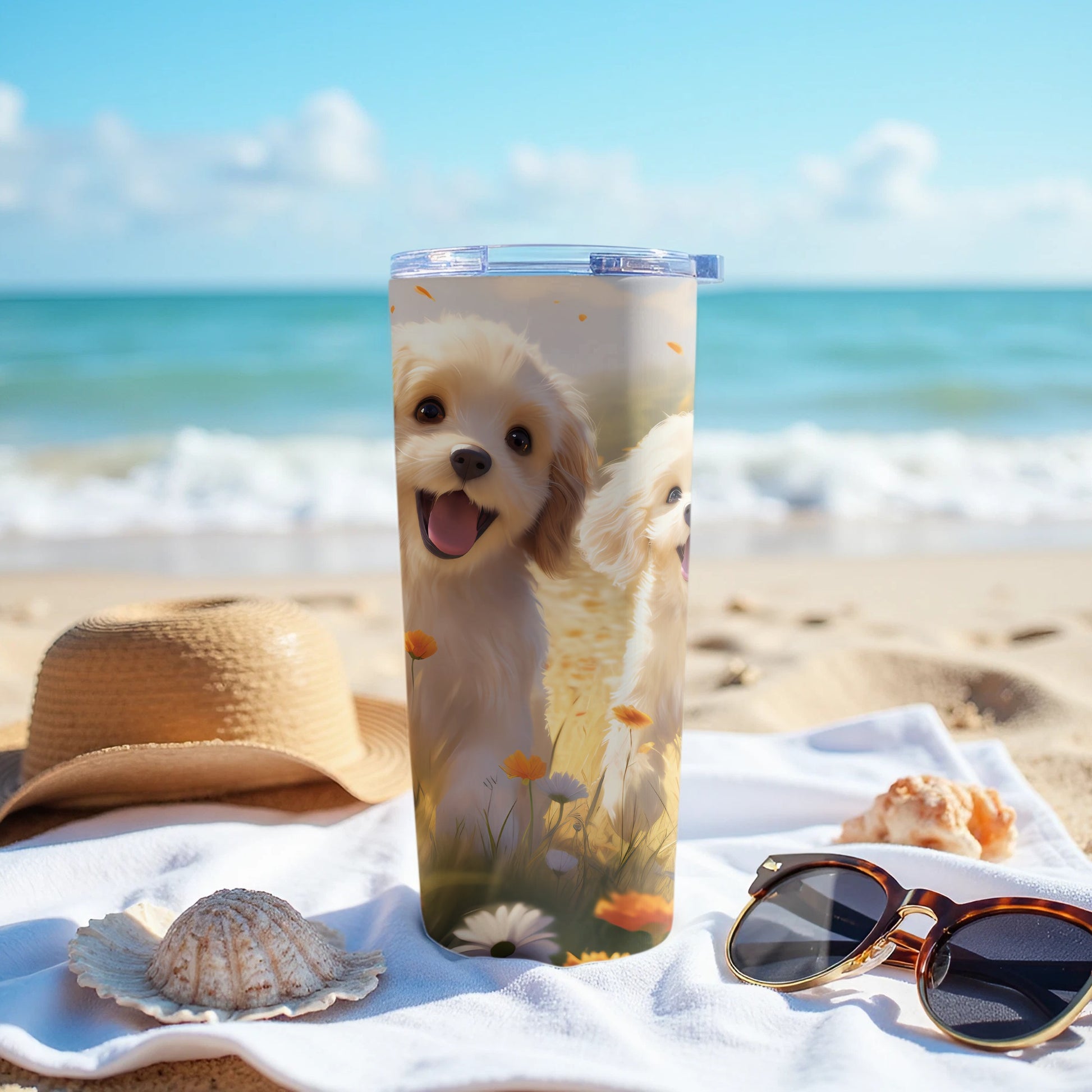 Beach puppies joyful flowers summer ocean outdoor product type
Puppies Beach Ocean Summer Sunny Cute Dogs Flowers Tropical Vacation HappyDogs AnimalArt PetLovers DoggiePrint GoldenPuppy NatureScene Outdoor PlayfulPups Seaside BeachLife