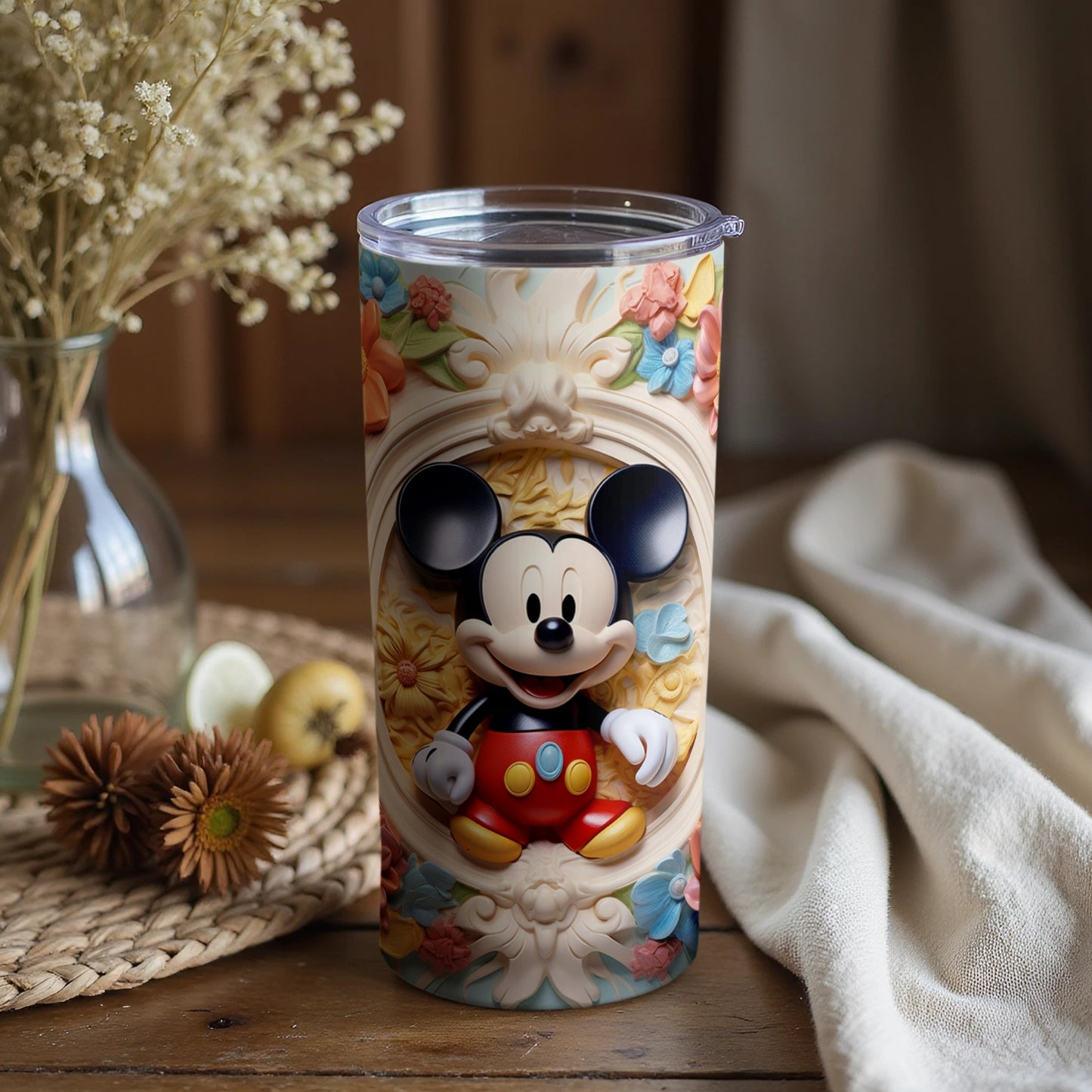 Decorative Disney Themed Mickey Mouse Tumbler