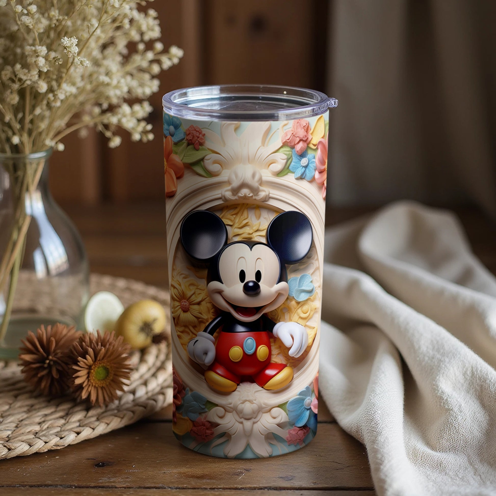 Decorative Disney Themed Mickey Mouse Tumbler