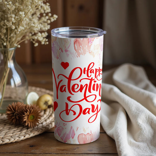 Happy Valentine's Day Travel Tumbler for Beverages