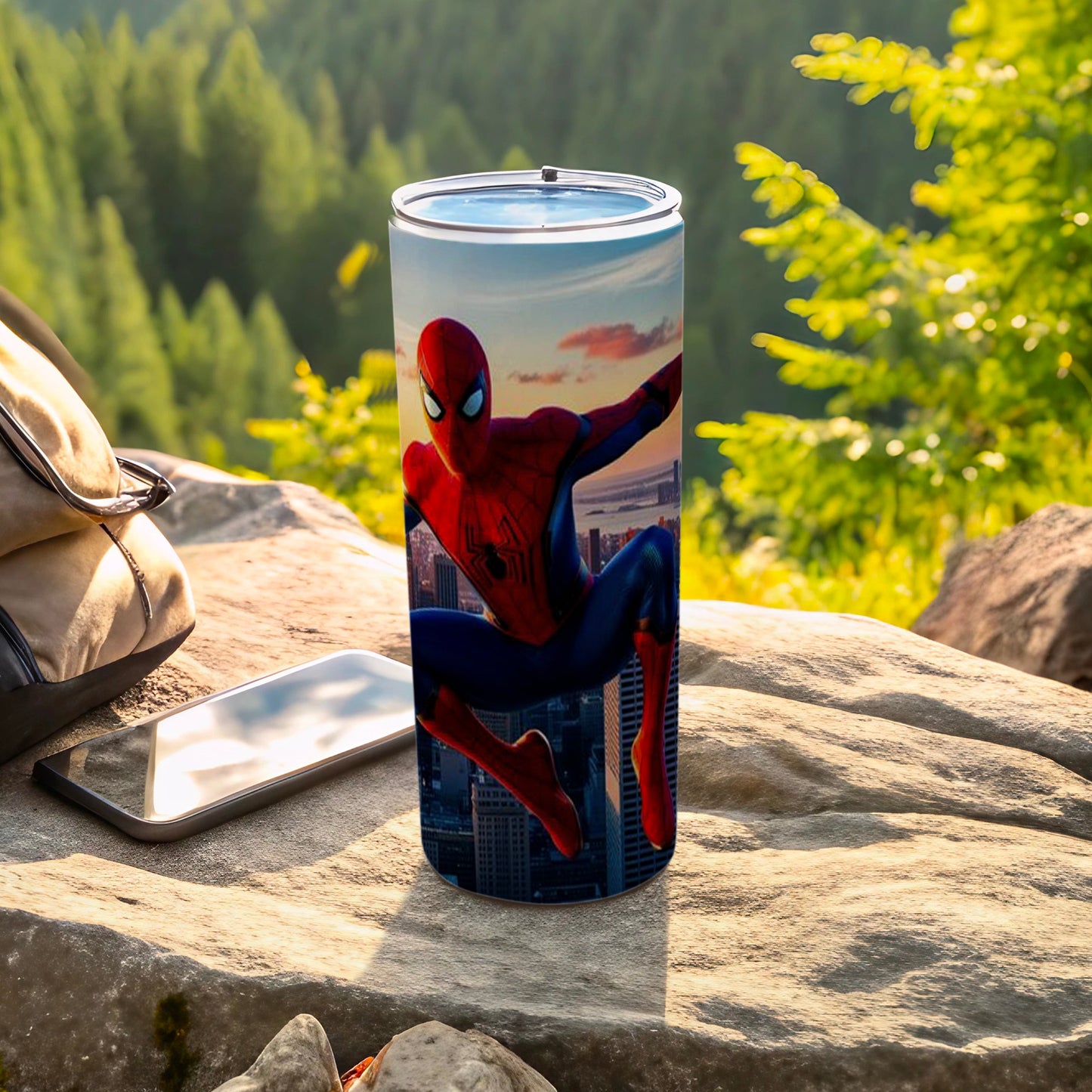 Spider-Man City Skyline Travel Tumbler
