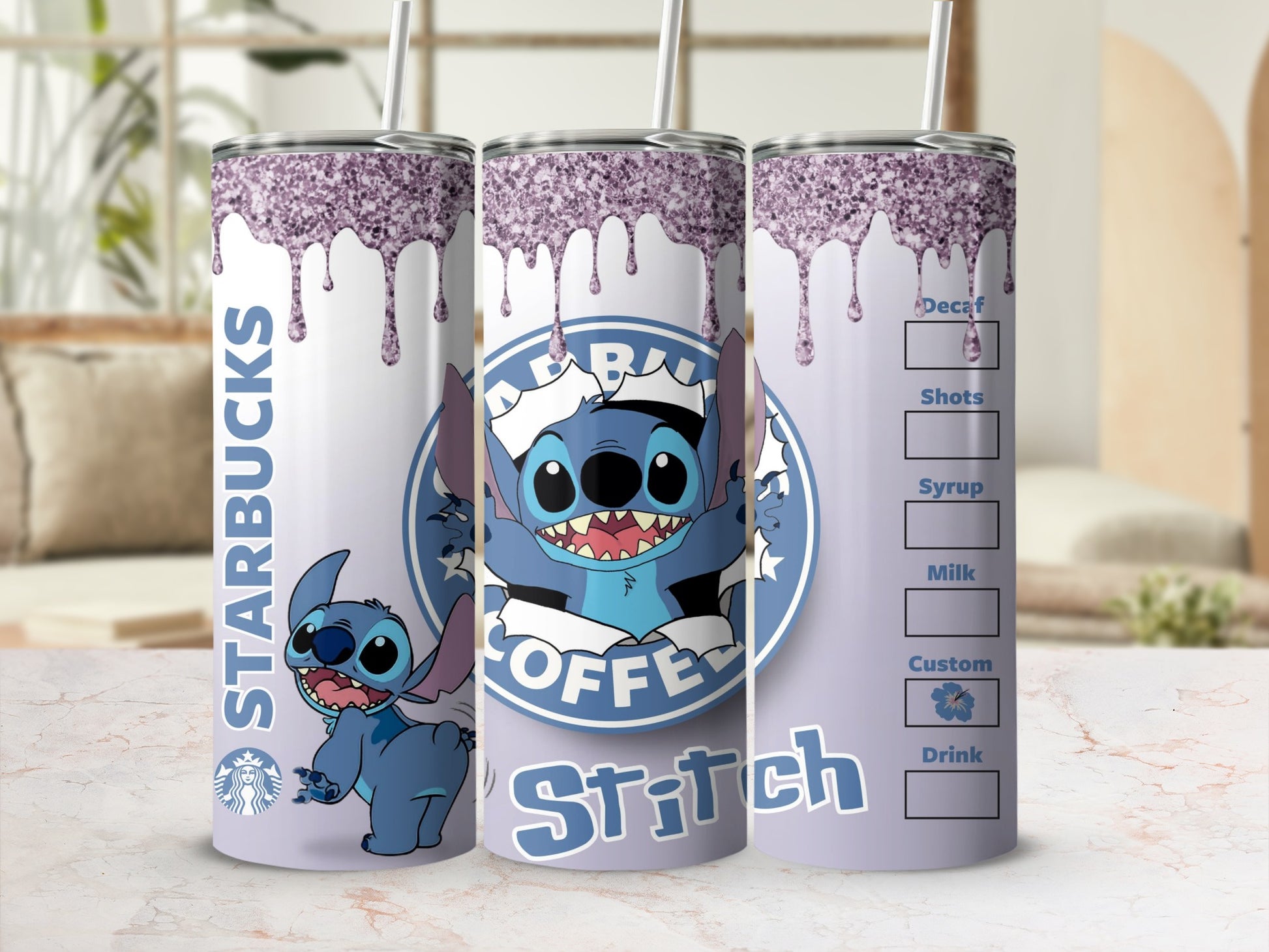 Stitch Starbucks Custom Coffee Order Tumbler Cup