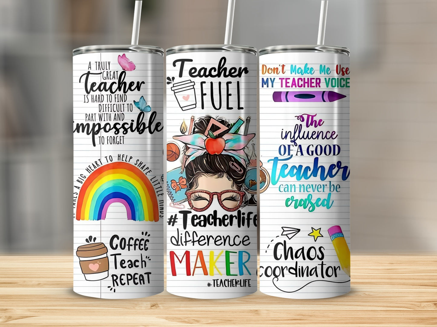 Teacher Fuel and #Teacherlife Stainless Steel Tumblers
