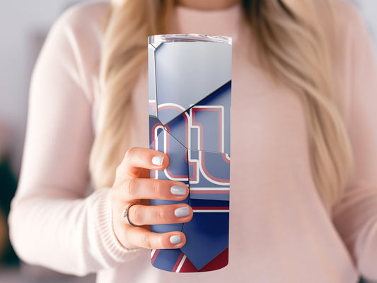 New York Giants Shattered Logo Design Graphics Tumblers