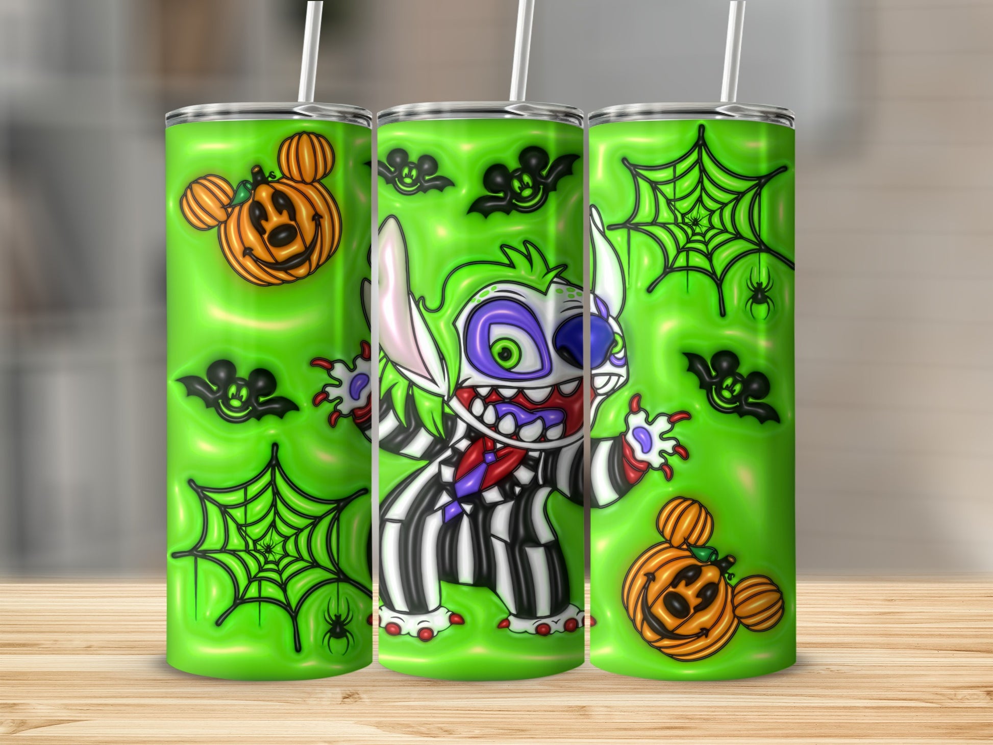 Vibrant Halloween Cartoon Character Tumbler