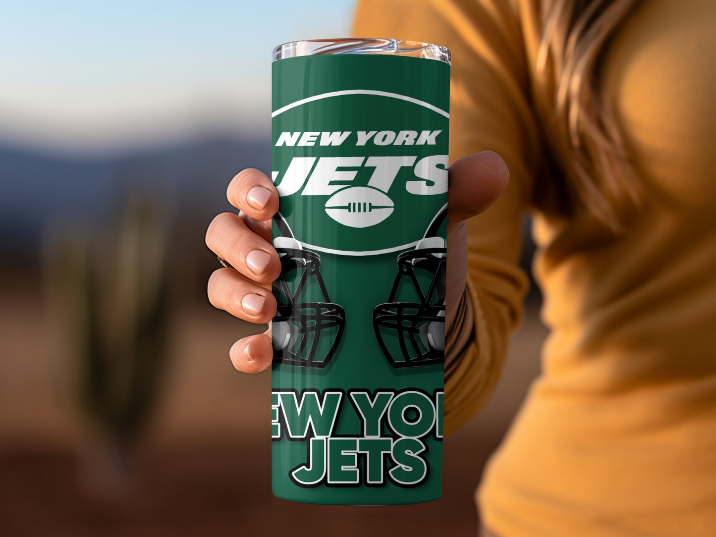 New York Jets Football Helmets and Logo Graphic Tumblers