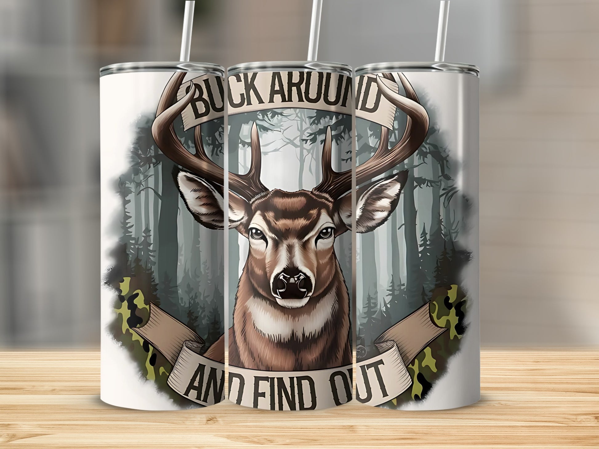 Buck Around And Find Out Deer Travel Tumbler