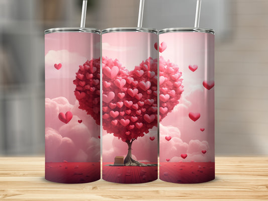 Romantic Heart Tree Design Tumbler Stunning Gift Idea