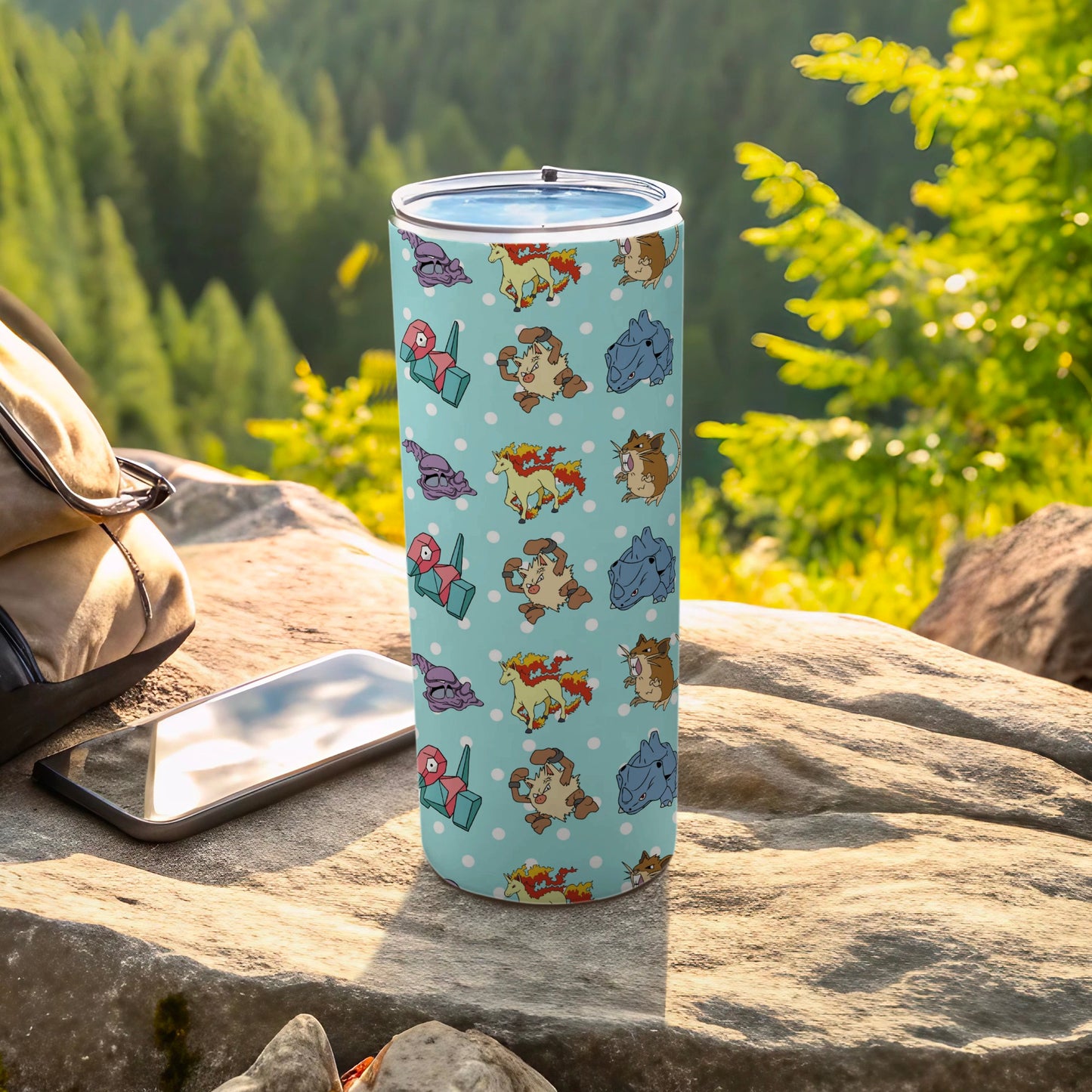 Cute Pokémon Patterned Insulated Travel Tumbler Cup