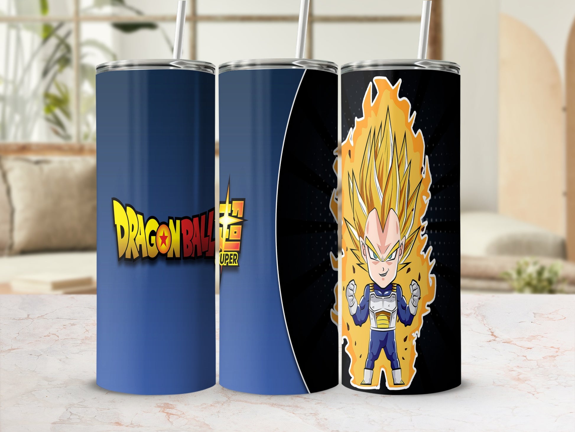 Dragon Ball Super Tumblers with Vegeta Character Design