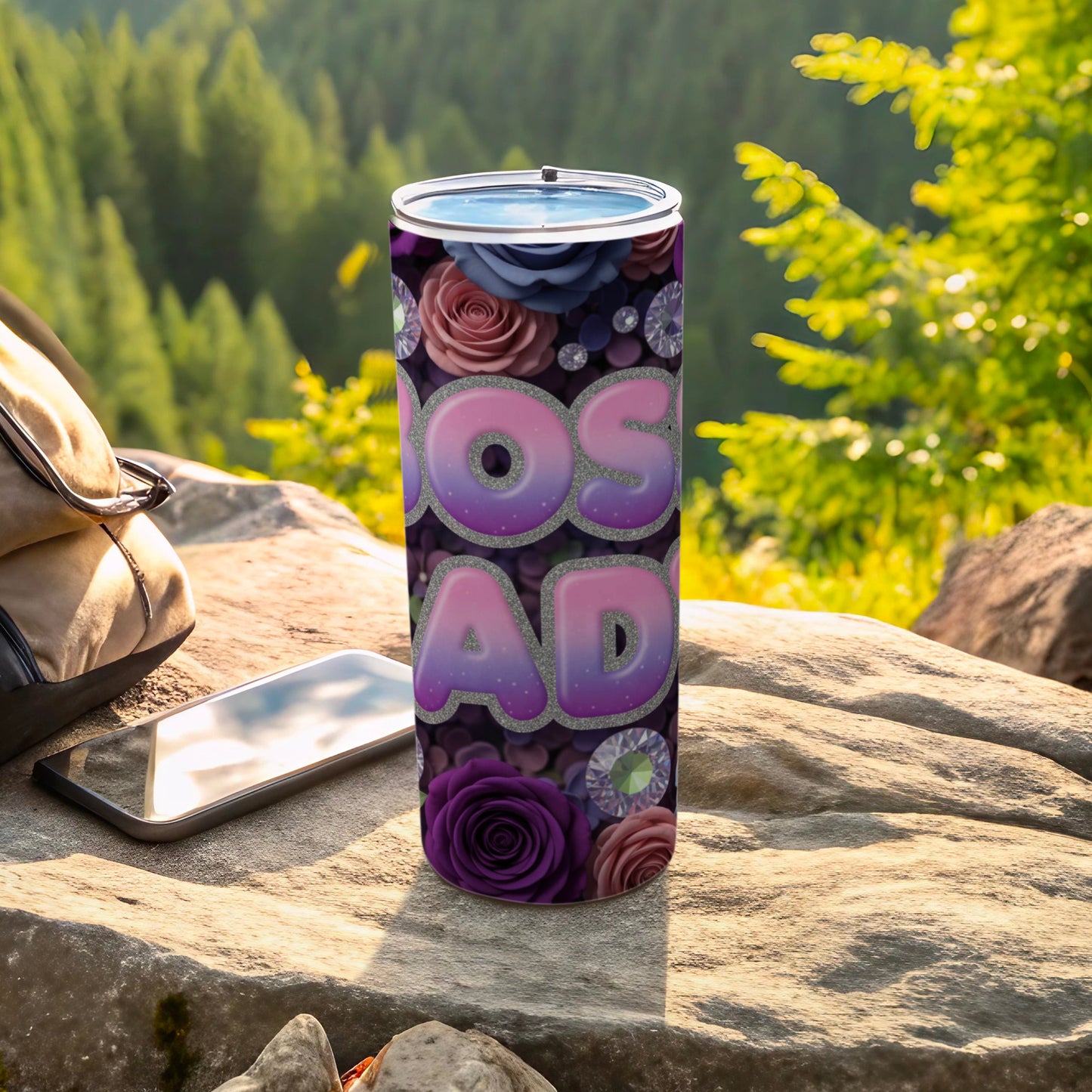 Floral OSAD Design Insulated Tumbler with Lid