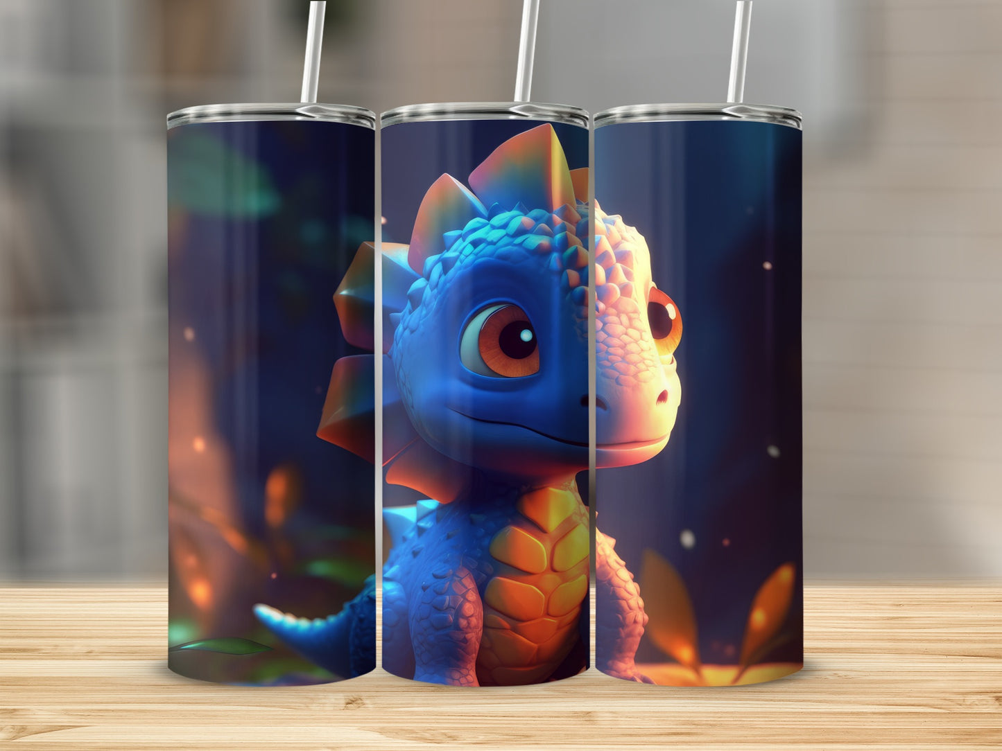 Cute Baby Dragon Art Tumbler For Kids and Fantasy Fans