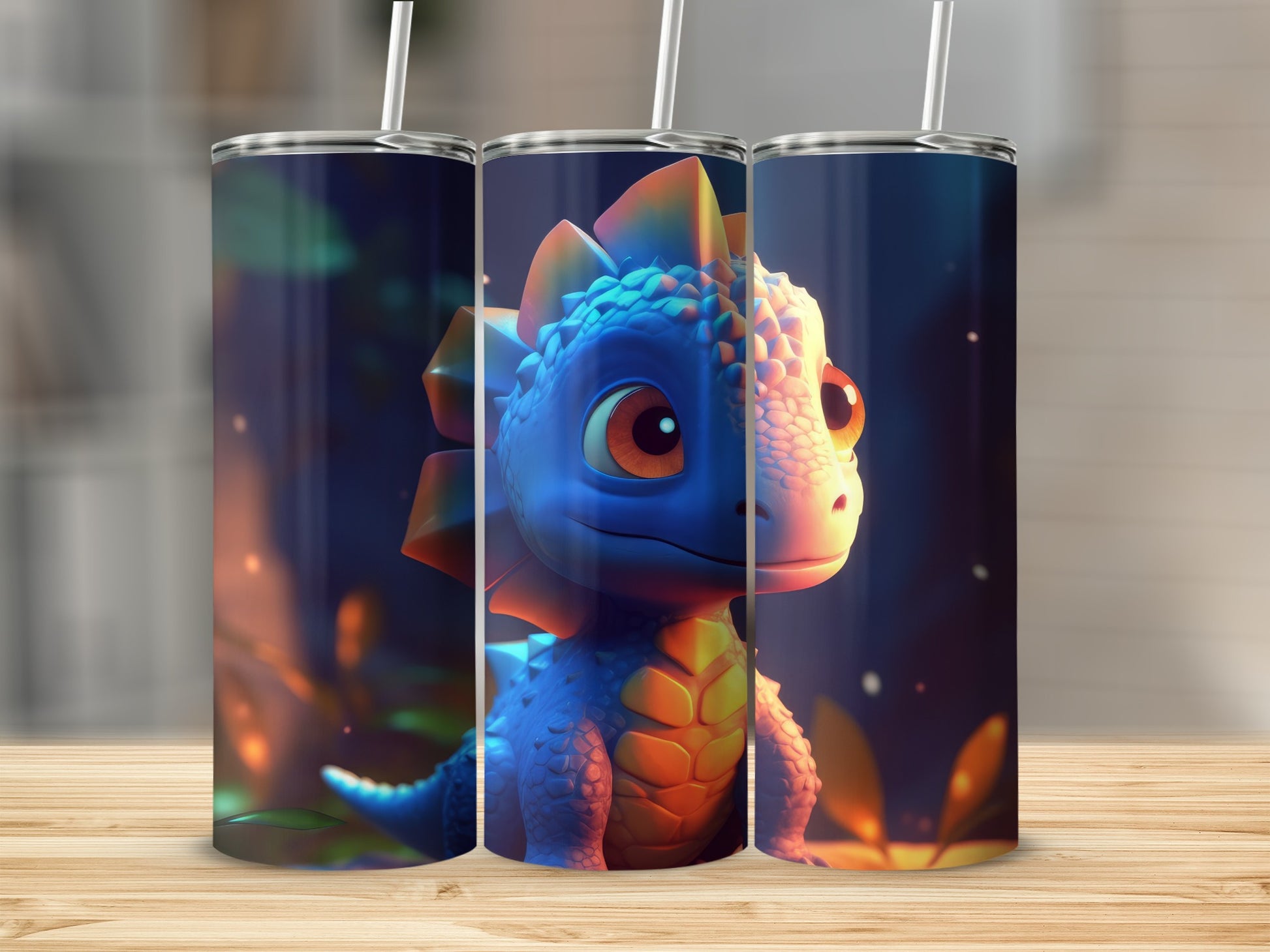 Cute Baby Dragon Art Tumbler For Kids and Fantasy Fans