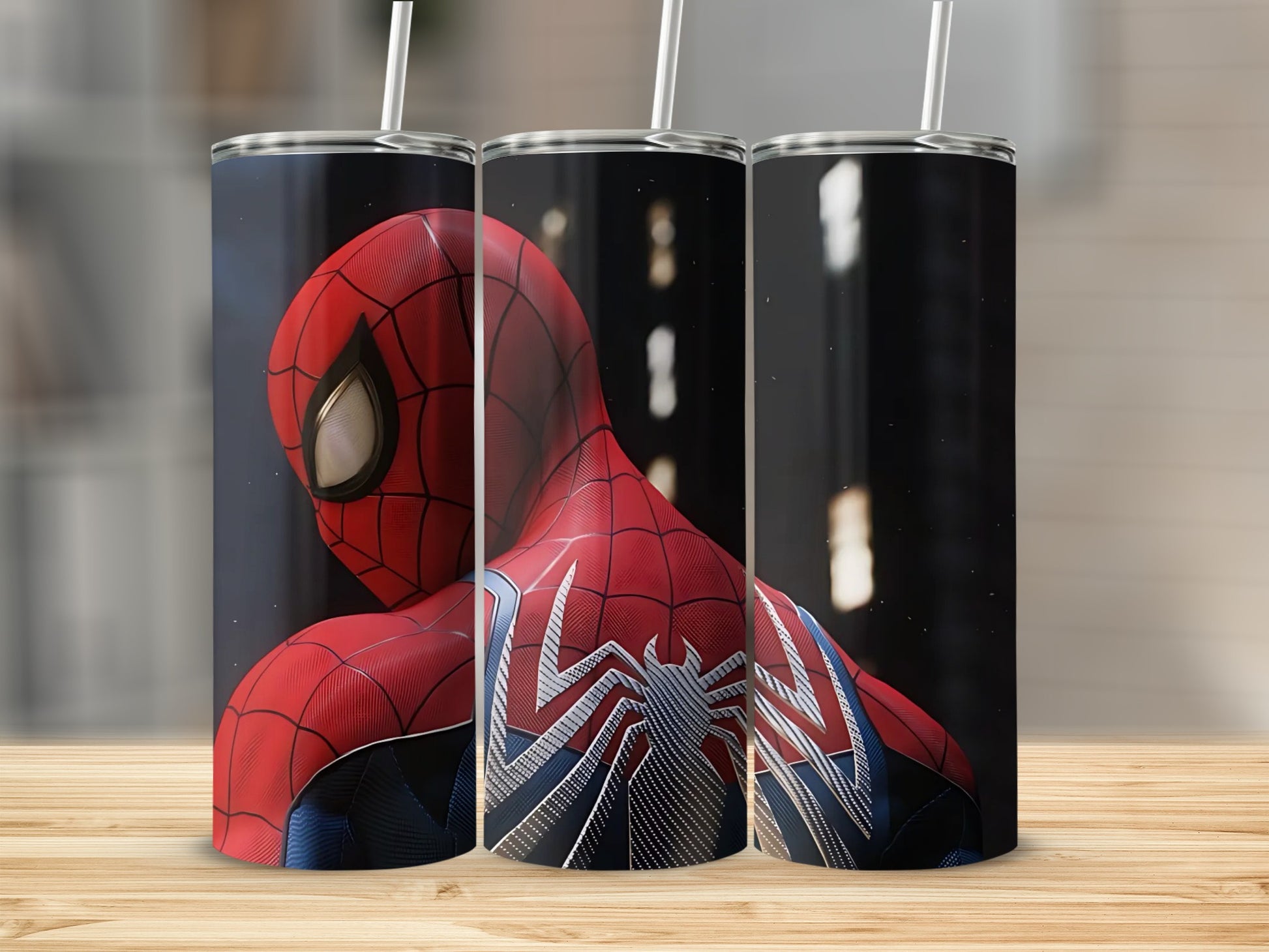 Spider Hero Tumbler with Straw Stainless Steel Flask