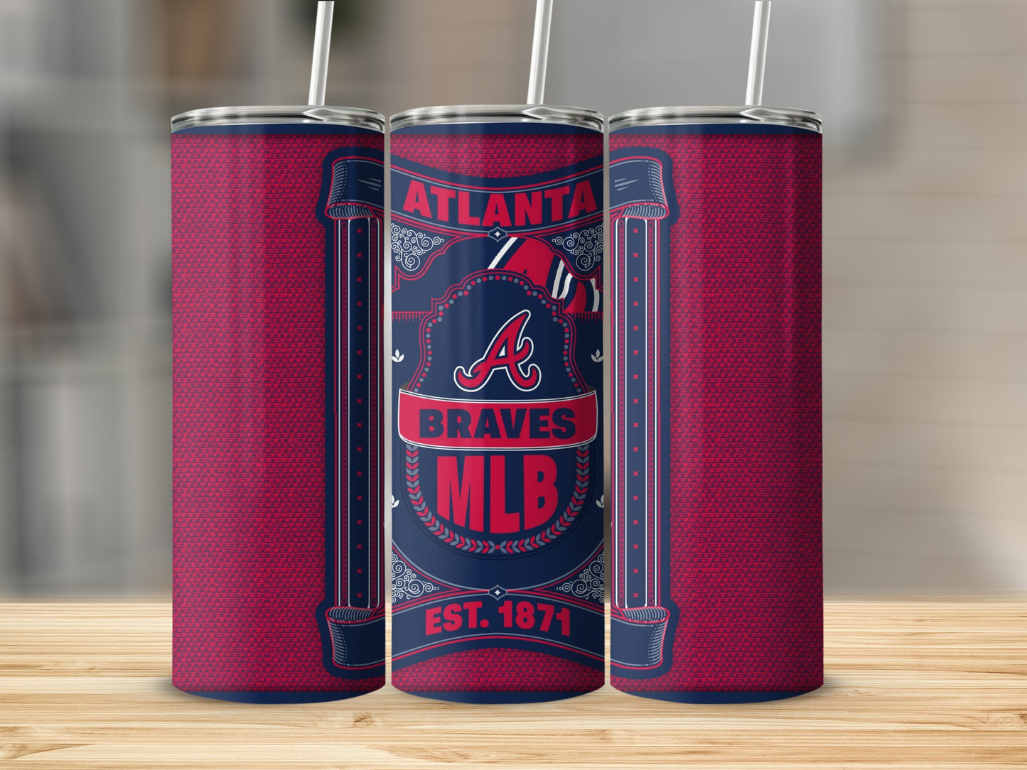 Atlanta Braves MLB Est 1871 Design Art Print Tumbler