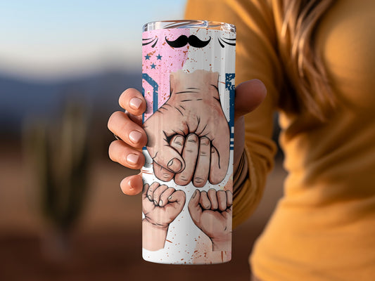 Unique Family Hands Artwork Insulated Tumbler Cup